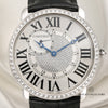 Cartier Ronde Pave Diamonds 18K White Gold Second Hand Watch Collectors 2