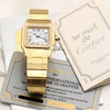 Cartier Santos 18K Yellow Gold Second Hand Watch Collectors 10