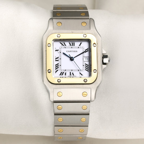 Cartier Santos Gents Steel & Gold Second Hand Watch Collectors 1