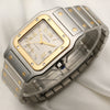 Cartier Santos Steel & Gold Champagne Dial Second Hand Watch Collectors 3