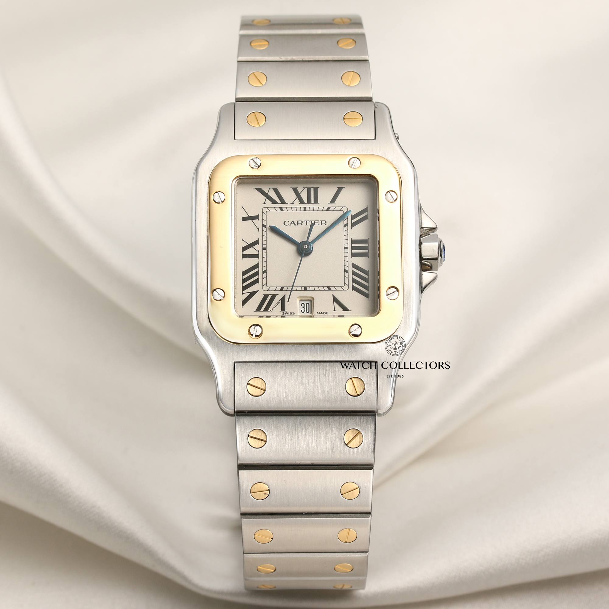 Cartier Santos Galbee Stainless Steel & 18k Yellow Gold 1566 – Watch ...