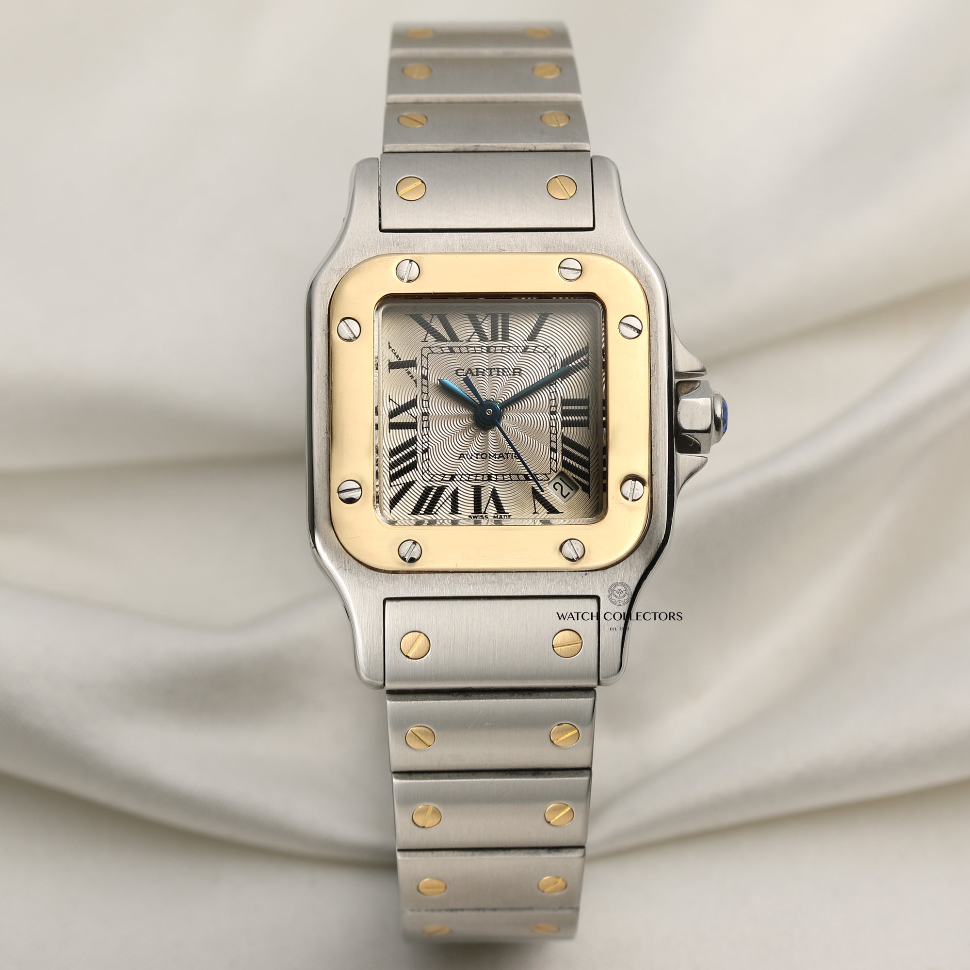 Cartier Santos Galbee 2423 Automatic Stainless Steel & 18k Yellow Gold ...
