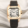 Cartier Santos XL 18K Rose Gold Second Hand Watch Collectors 1