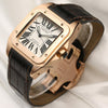 Cartier Santos XL 18K Rose Gold Second Hand Watch Collectors 3