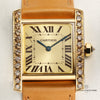 Cartier Tank 18K Yellow Gold Diamond Second Hand Watch Collectors 2