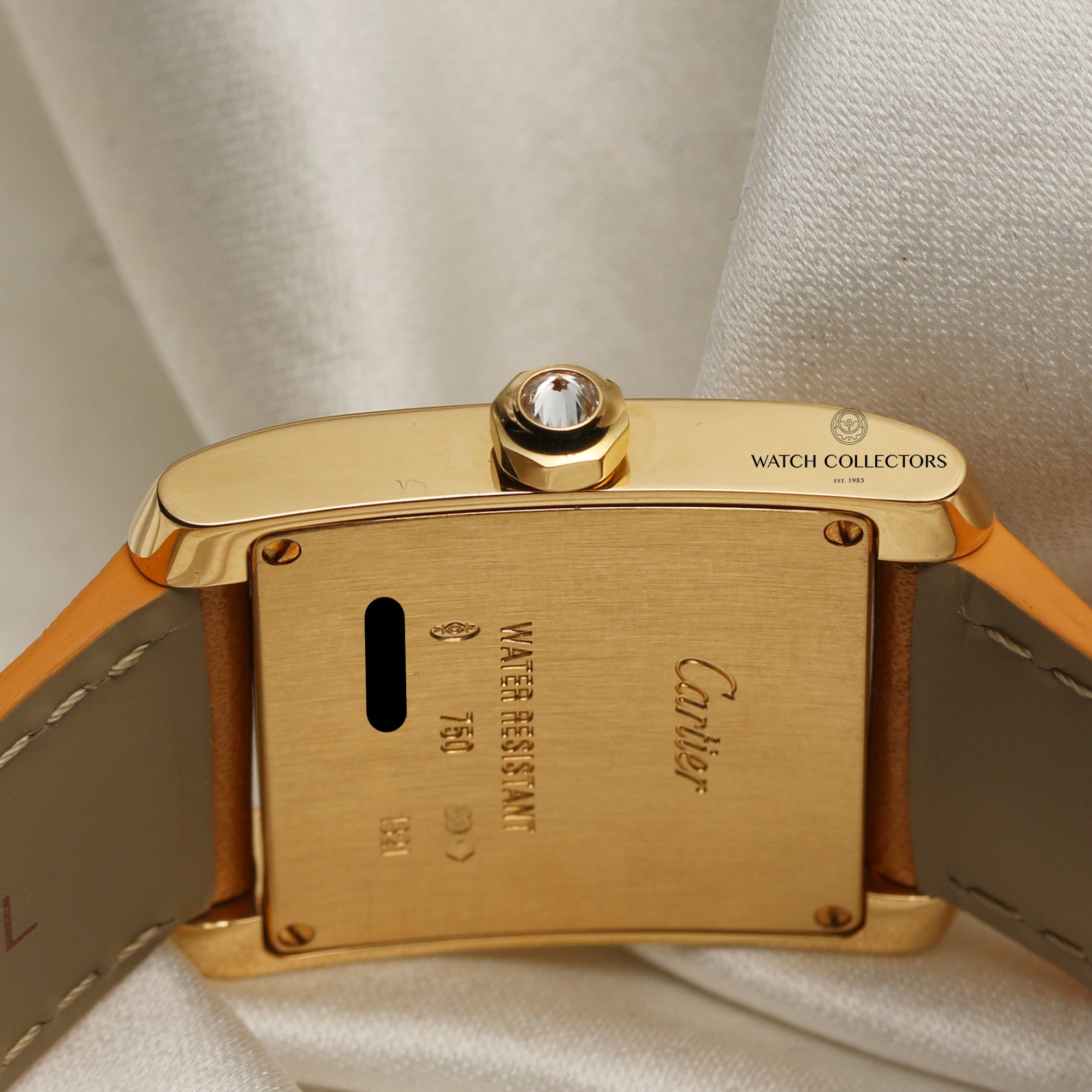 Cartier Tank 18K Yellow Gold Diamond Second Hand Watch Collectors 6