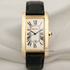 Cartier Tank Americaine 1740 18K Yellow Gold Second Hand Watch Collectors 1