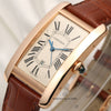 Cartier Tank Americaine 18K Rose Gold Second Hand Watch Collectors 4