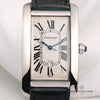 Cartier-Tank-Americaine-18K-White-Gold-1741-Second-Hand-Watch-Collectors-2
