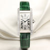 Cartier Tank Americaine 18K White Gold Diamond Bezel Second Hand Watch Collectors 1