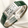 Cartier Tank Americaine 18K White Gold Diamond Bezel Second Hand Watch Collectors 3