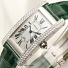 Cartier Tank Americaine 18K White Gold Diamond Bezel Second Hand Watch Collectors 4