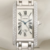 Cartier Tank Americaine 18K White Gold Second Hand Watch Collectors 2