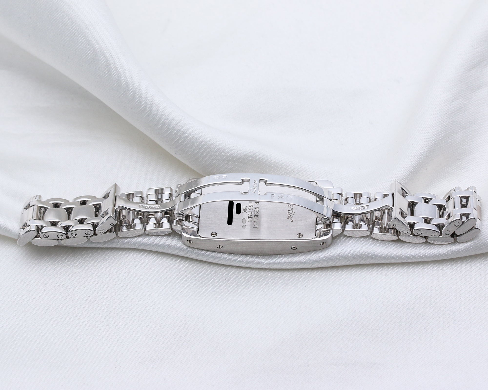 Cartier Tank Americaine 18K White Gold Second Hand Watch Collectors 6