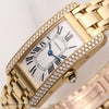 Cartier-Tank-Americaine-18K-Yellow-Gold-Double-Row-Diamond-Second-Hand-Watch-Collectors-4