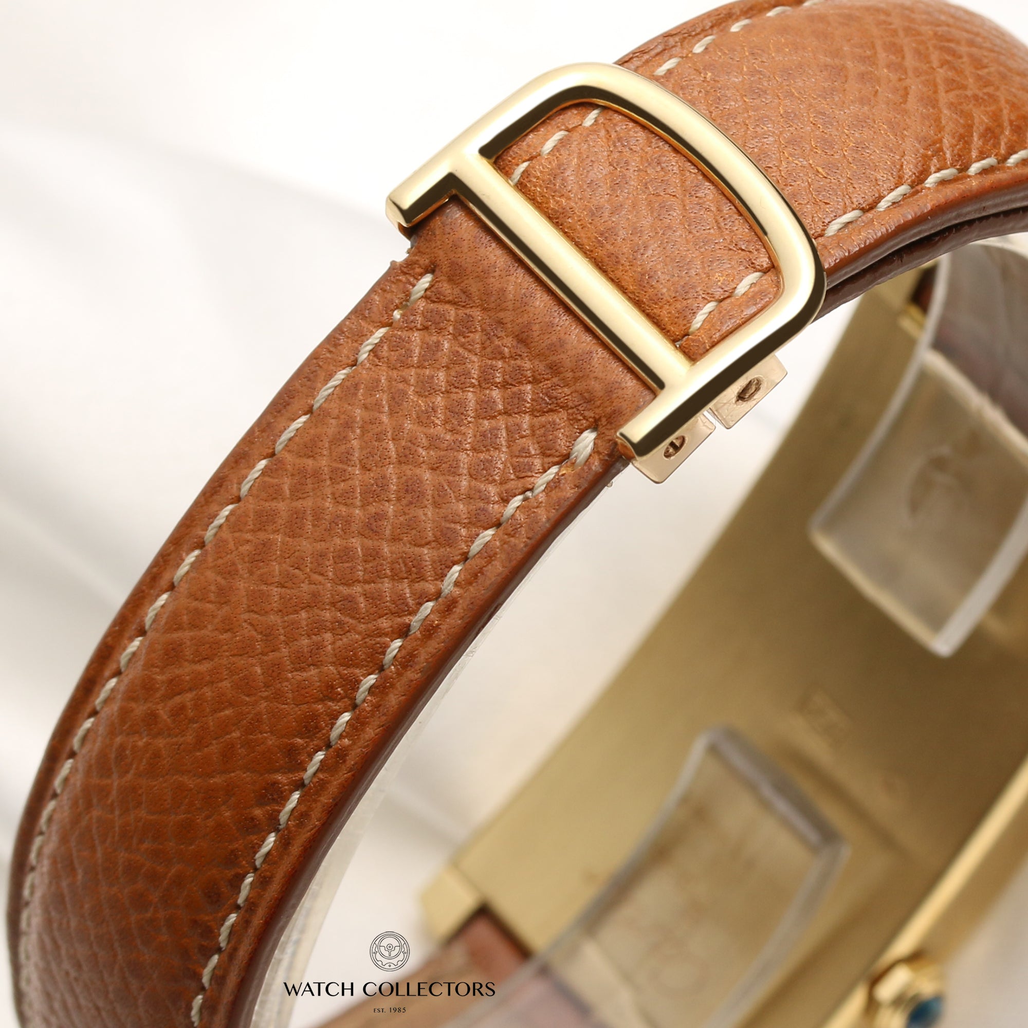 Cartier Tank Americaine Dual Time 18K Yellow Gold Second Hand Watch Collectors 7
