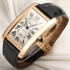Cartier Tank Americaine XL 18K Rose Gold Second Hand Watch Collectors 3