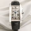 Cartier Tank Americaine XL Chronograph 18K White Gold Second Hand Watch Collectors 1