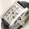 Cartier Tank Americaine XL Chronograph 18K White Gold Second Hand Watch Collectors 4