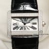 Cartier Tank Divan 18K White Gold Diamond Bezel Second Hand Watch Collectors 2