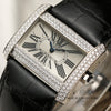 Cartier Tank Divan 18K White Gold Diamond Bezel Second Hand Watch Collectors 4