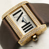 Cartier Tank Divan 18K Yellow Gold Diamond Bezel Second Hand Watch Collectors 4