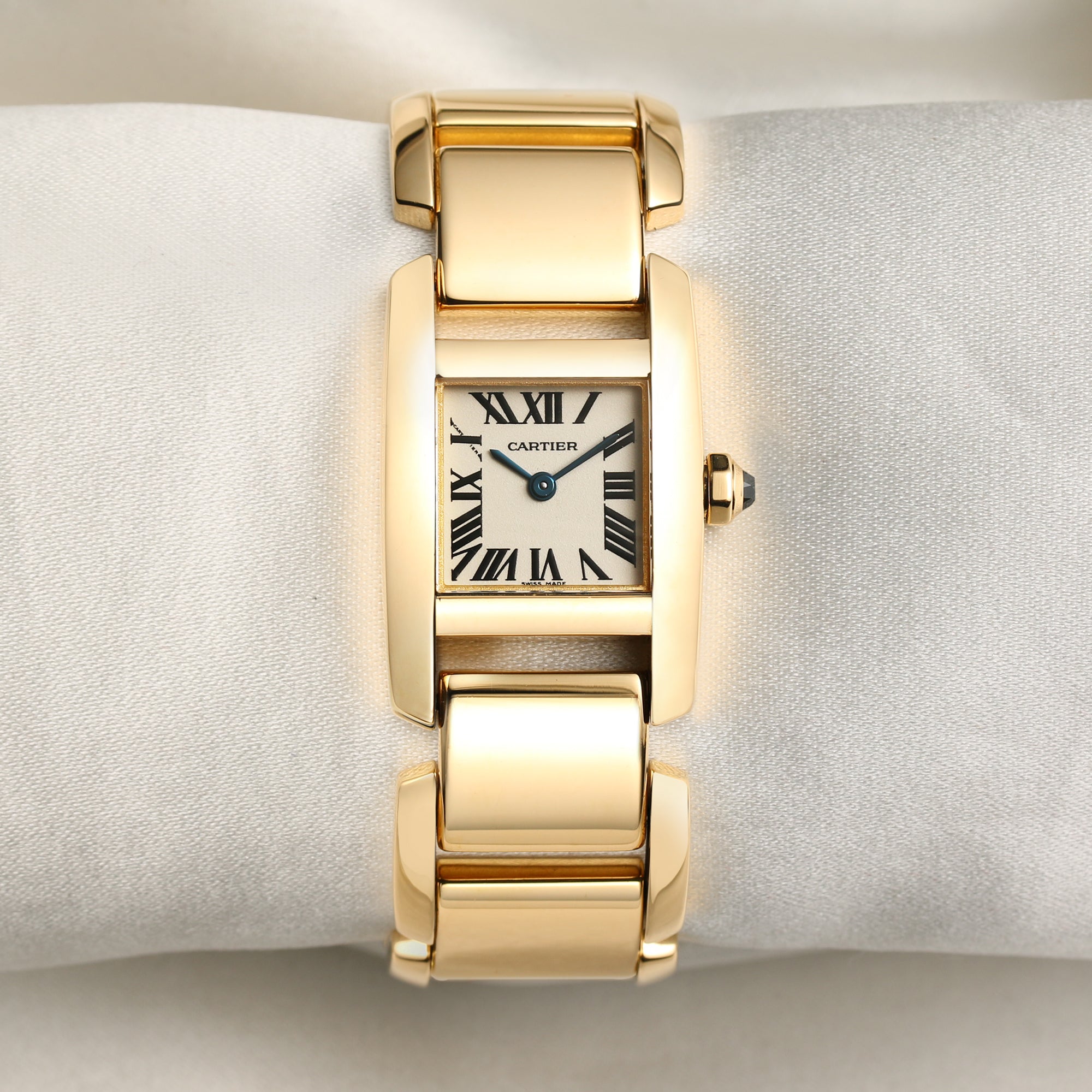 Cartier Tank Francaise 18K Yellow Gold Second Hand Watch Collectors 1