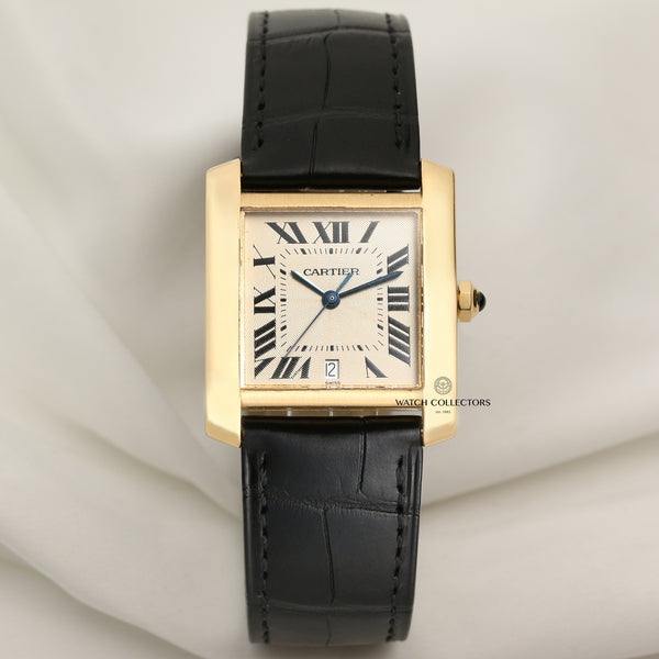 Cartier Tank Francaise 18K Yellow Gold Second Hand Watch Collectors 1