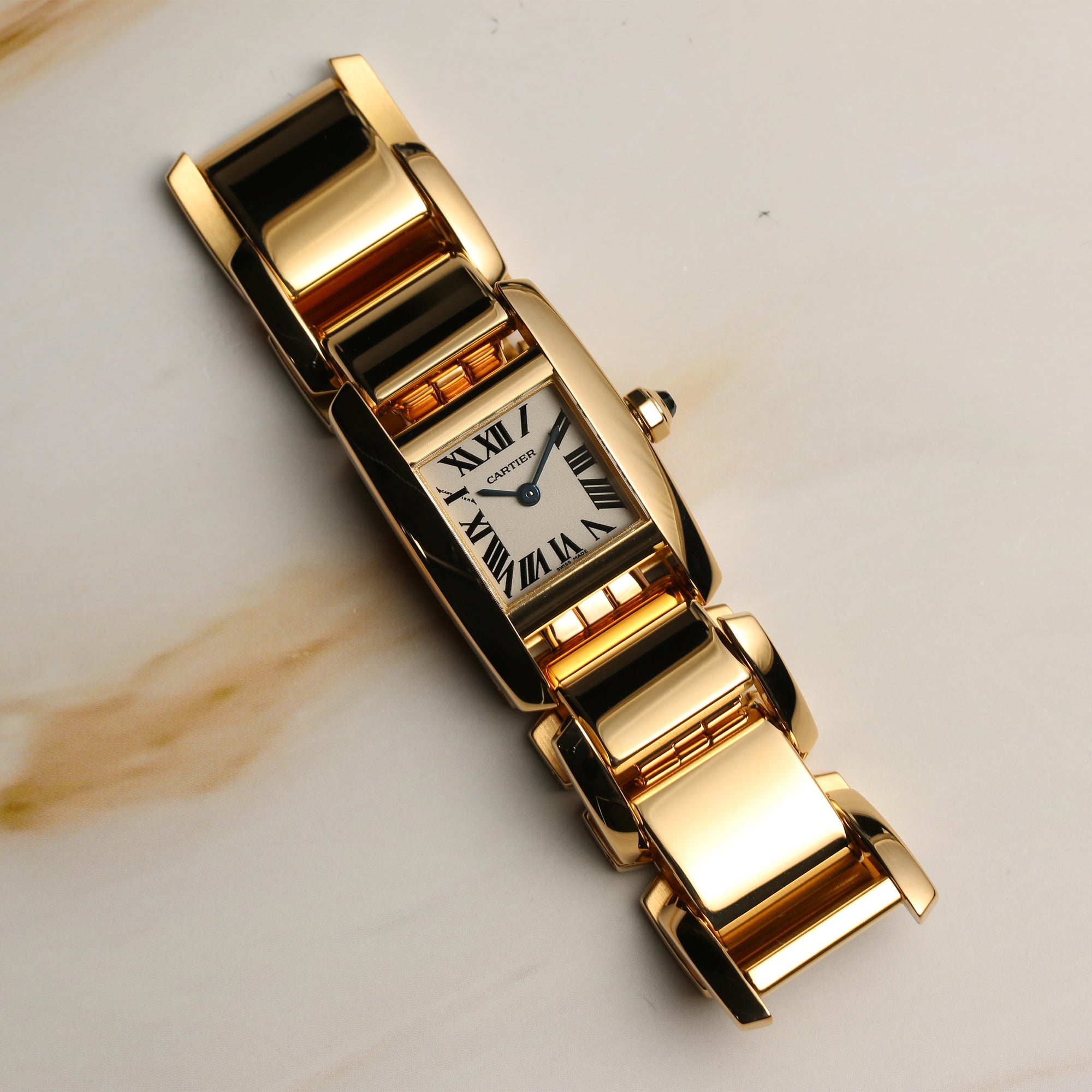 Cartier Tank Francaise 18K Yellow Gold Second Hand Watch Collectors 3