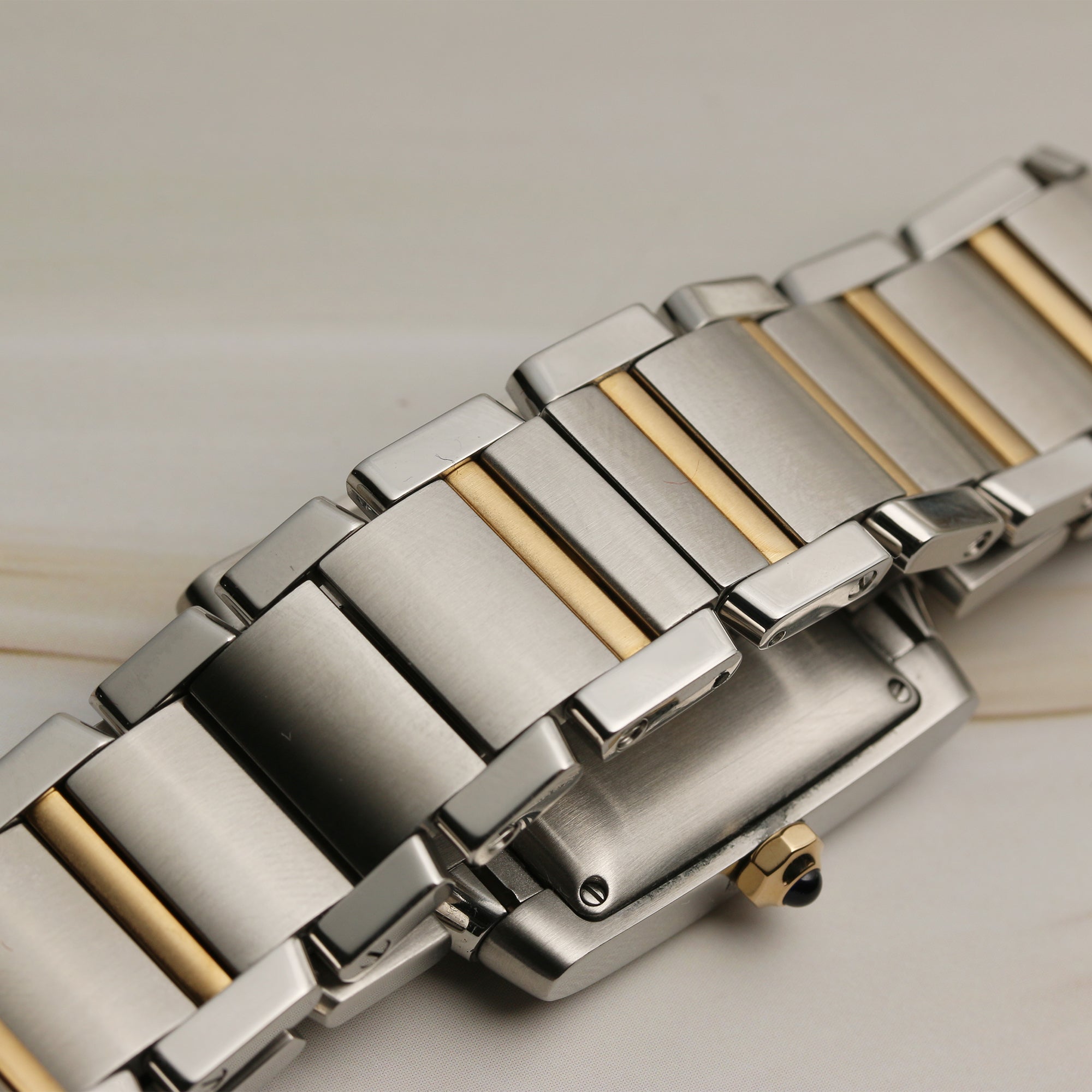 Cartier Tank Francaise Steel & Gold Second Hand Watch Collectors 7
