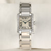 Cartier Tank Francaisse 18K White Gold Diamond Bezel Second Hand Watch Collectors 1