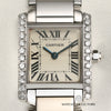 Cartier Tank Francaisse 18K White Gold Diamond Bezel Second Hand Watch Collectors 2