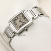 Cartier Tank Francaisse 18K White Gold Second Hand Watch Collectors 3
