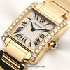 Cartier Tank Francaisse 18K Yellow Gold Diamond Bezel Second Hand Watch Collectors 4