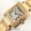 Cartier Tank Francaisse 18K Yellow Gold Diamond Second Hand Watch Collectors 4