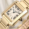 Cartier Tank Francaisse 18K Yellow Gold Second Hand Watch Collectors 4