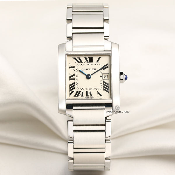 Cartier Tank Francaisse Stainless Steel Second Hand Watch Collectors 1