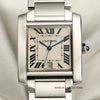 Cartier Tank Franscaise Gents Stainless Steel Second Hand Watch Collectors 2