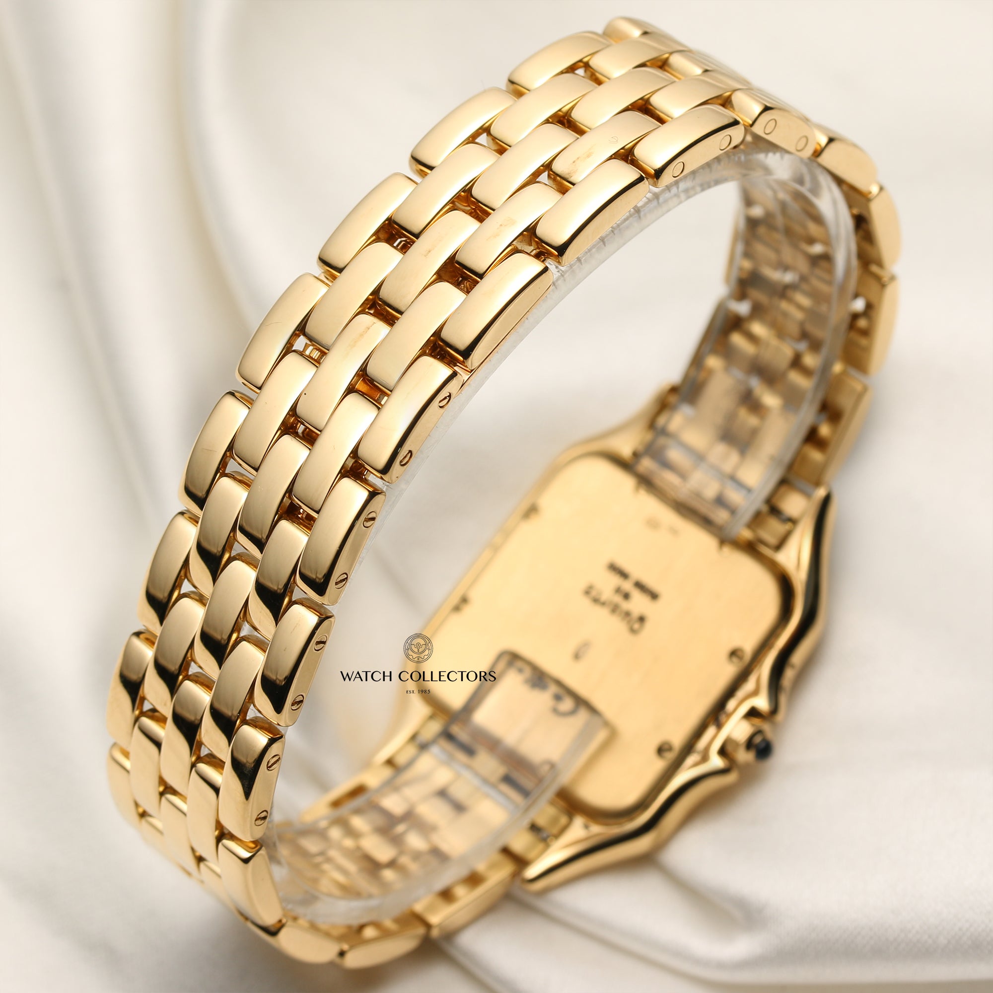 Cartier Tank Panthere Gents 18K Yellow Gold Second Hand Watch Collectors 6