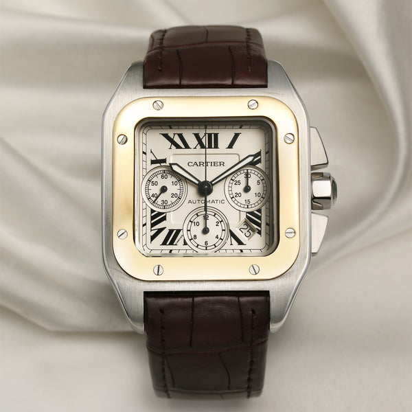 Cartier Tank Santos XL Steel & Gold Second hand Watch Collectors 1