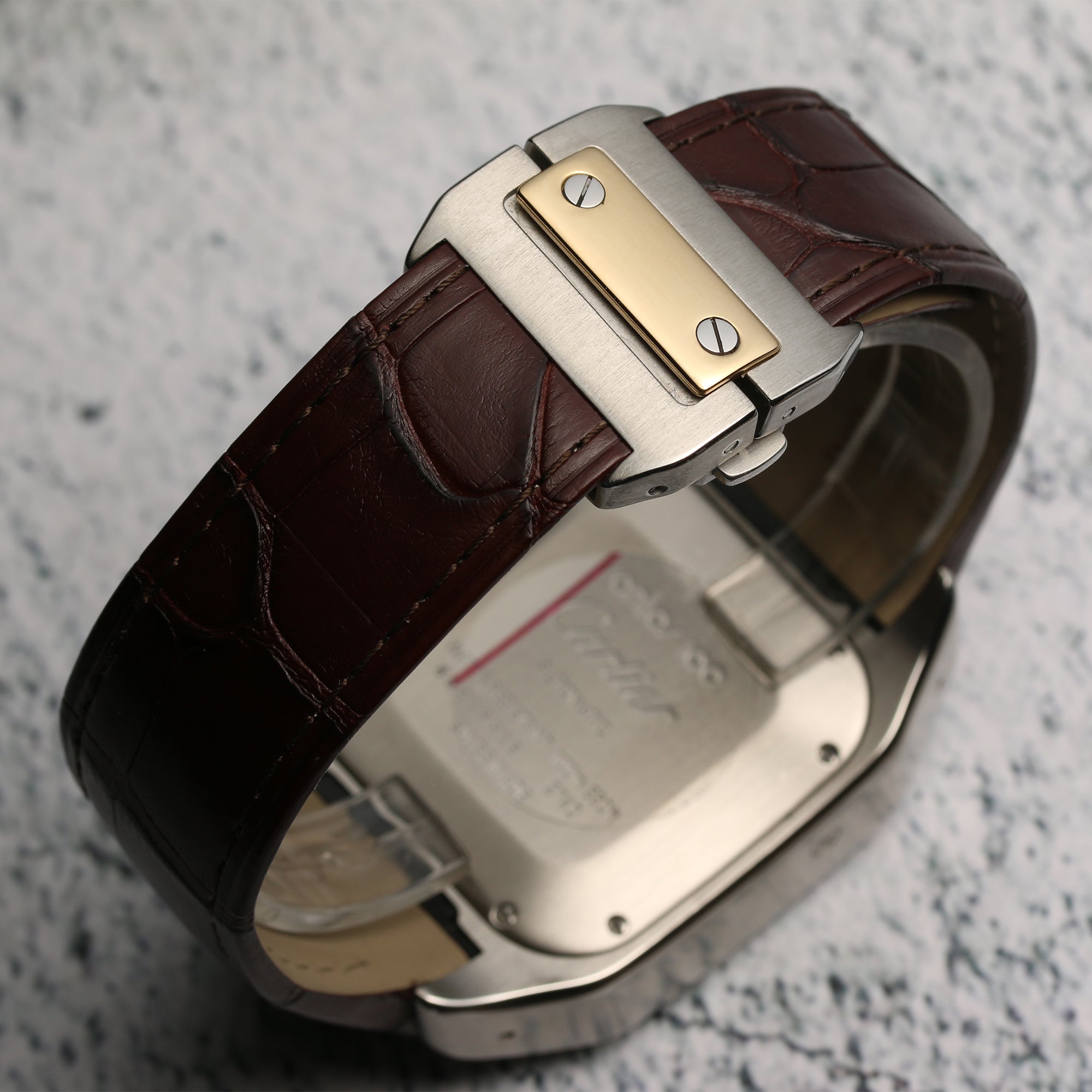 Cartier Tank Santos XL Steel & Gold Second hand Watch Collectors 5
