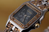 Cartier Panthere | 18k White & Rose Gold | Factory Set Diamonds | Obsidian Stone Dial | 22mm