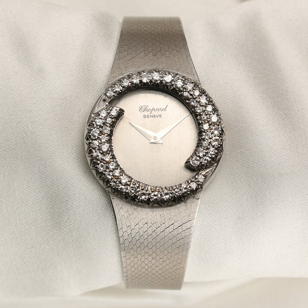 Chopard 18K White Gold Diamond Bezel Second hand Watch Collectors 1