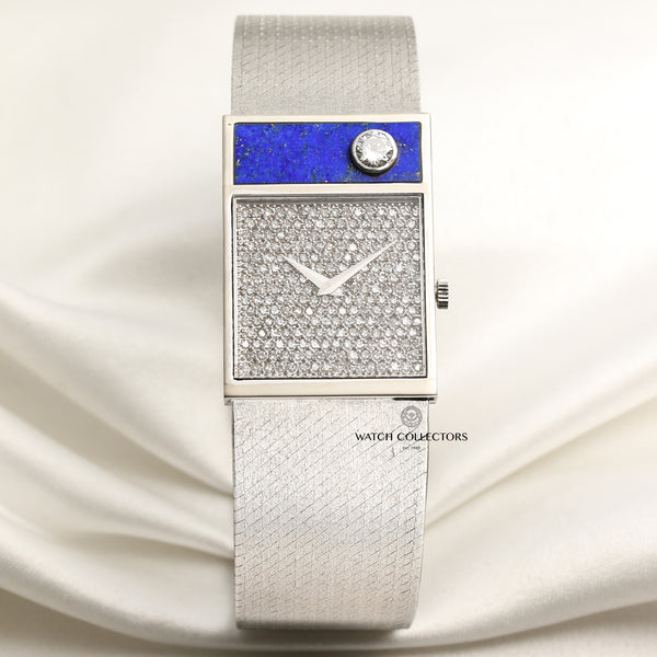 Chopard 18K White Gold Lapiz Pave Diamond Second Hand Watch Collectors 1