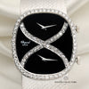 Chopard 18K White Gold Onyx Diamonds Second Hand Watch Collectors 2
