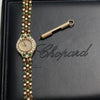 Chopard 18K Yellow Gold Pave Diamond Dial Multi-Gem Bracelet Second Hand Watch Collectors 7