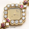 Chopard 2 18K Yellow Gold Pave Diamond Dial Multi-Gem Bracelet Second Hand Watch Collectors 4