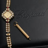 Chopard 2 18K Yellow Gold Pave Diamond Dial Multi-Gem Bracelet Second Hand Watch Collectors 8