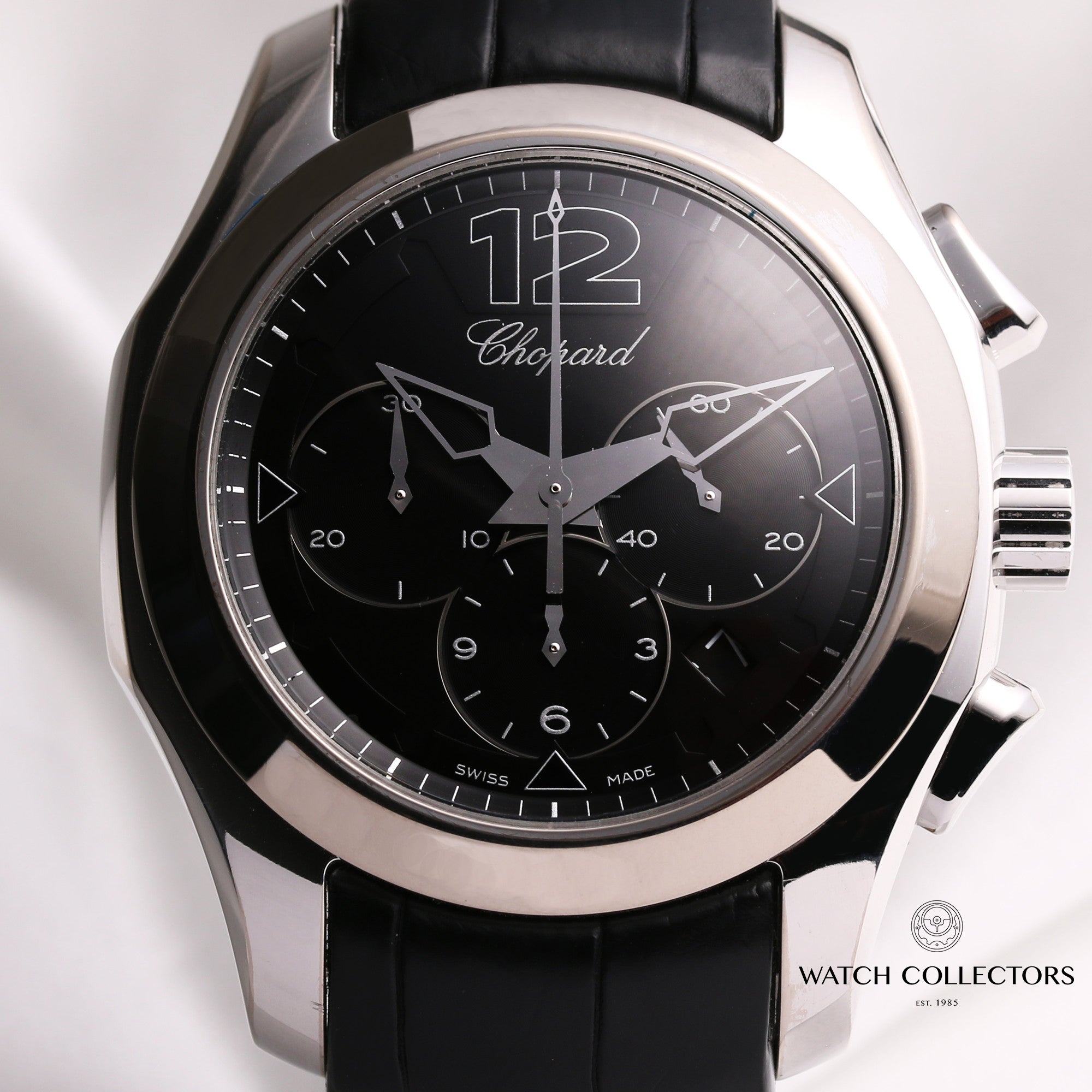 Chopard Mille Miglia Elton John Aids Foundation Chronograph 18K White Gold