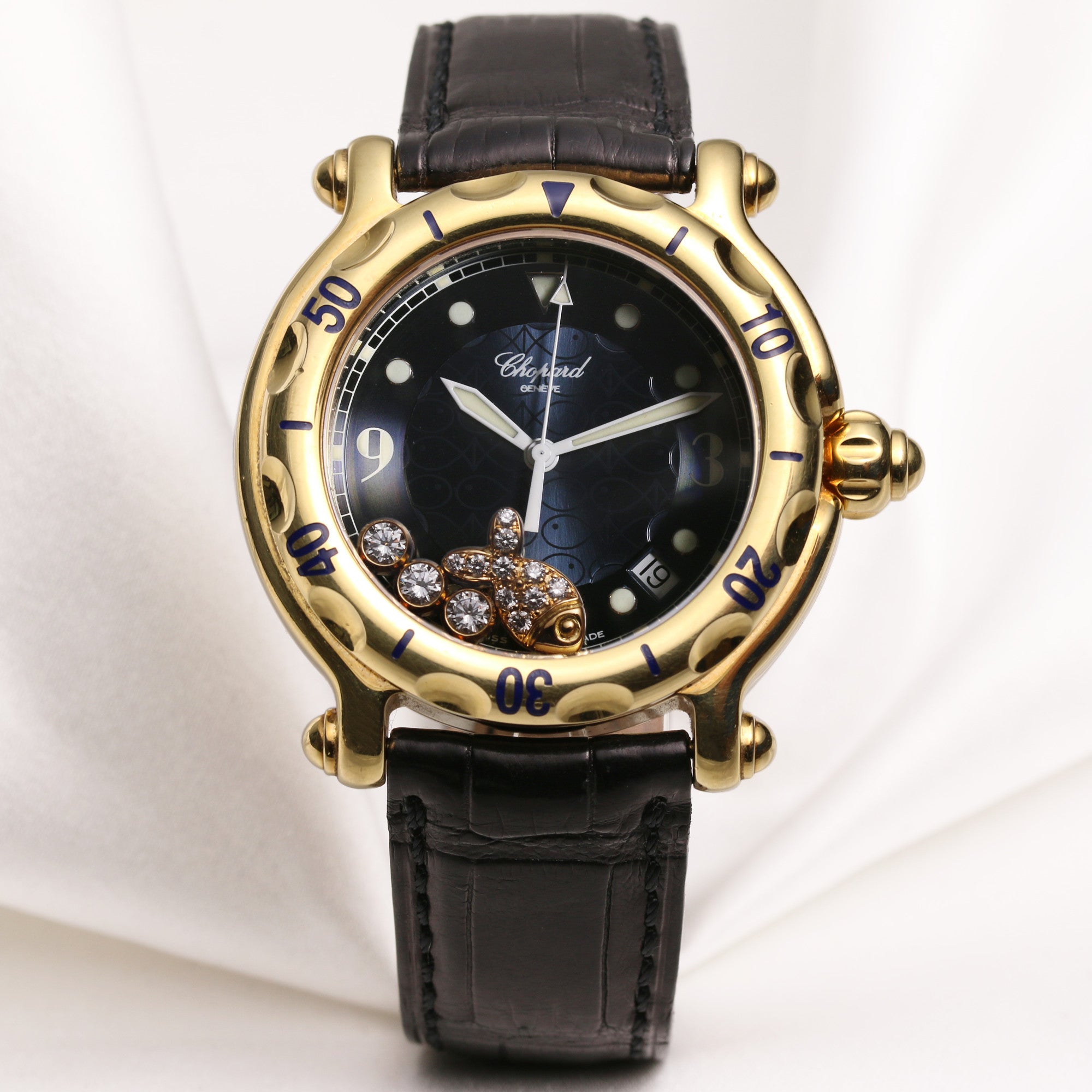 Chopard Happy Sport 28 3528 18K Yellow Gold Second Hand Watch Collectors 1